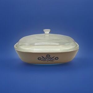 Vintage Corning Ware Blue Cornflower 10" Casserole With Lid 1960's USA